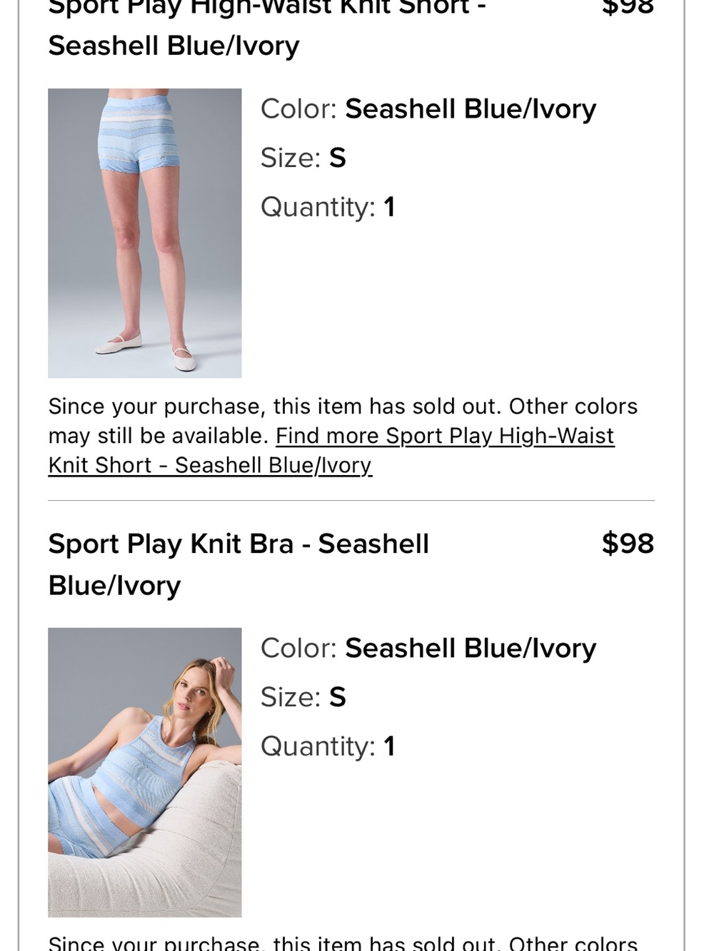 ALO Sport short play knit short and bra - very good condition - Picture 2 of 8